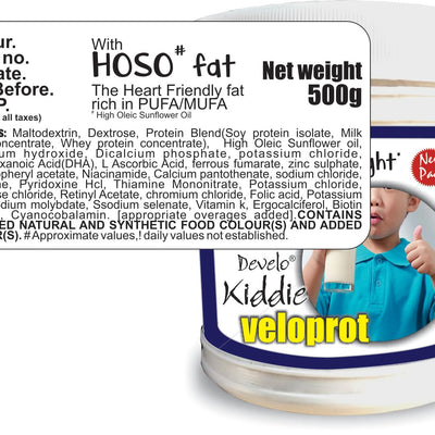 Develo Weight & Height Gainer Protein Powder for Kids, 2-12 years & Teenagers, Boys & Girls - 500g Kesar Badam