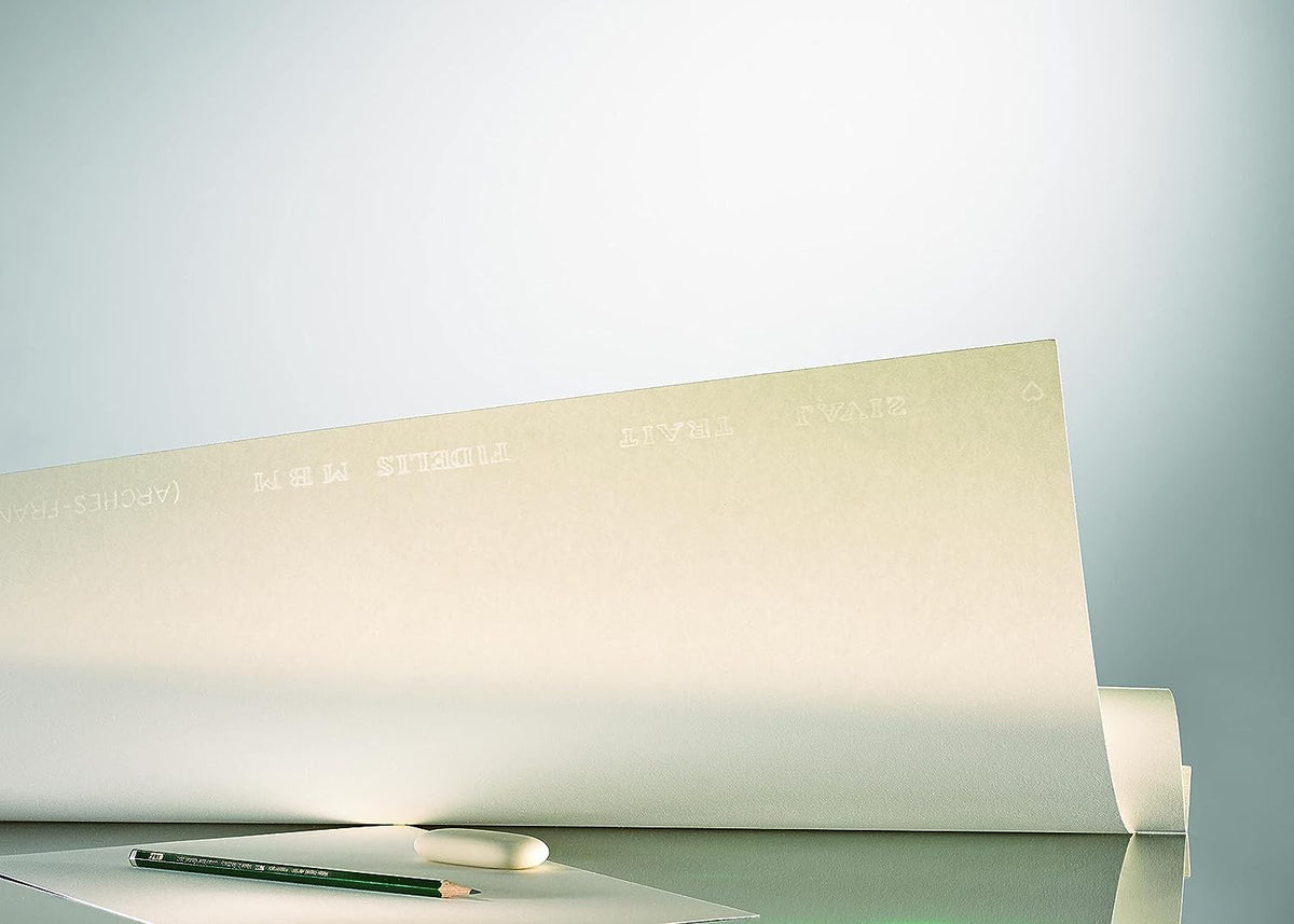 Arches 2-in-1 Watercolour 220 GSM Cold Pressed/Hot Pressed White 50 x 64 cm Paper Sheets, 10 Sheets