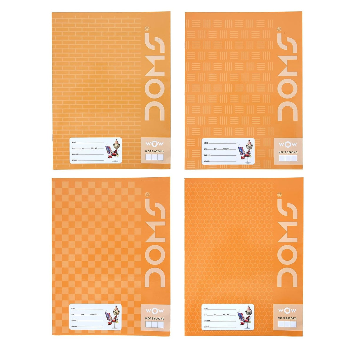 Doms Brown Cover Notebook - Big Square 25Mm