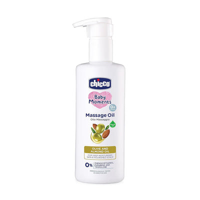 Chicco Baby Moments Massage Oil For Moisturised Skin, Nourished Hair & Scalp