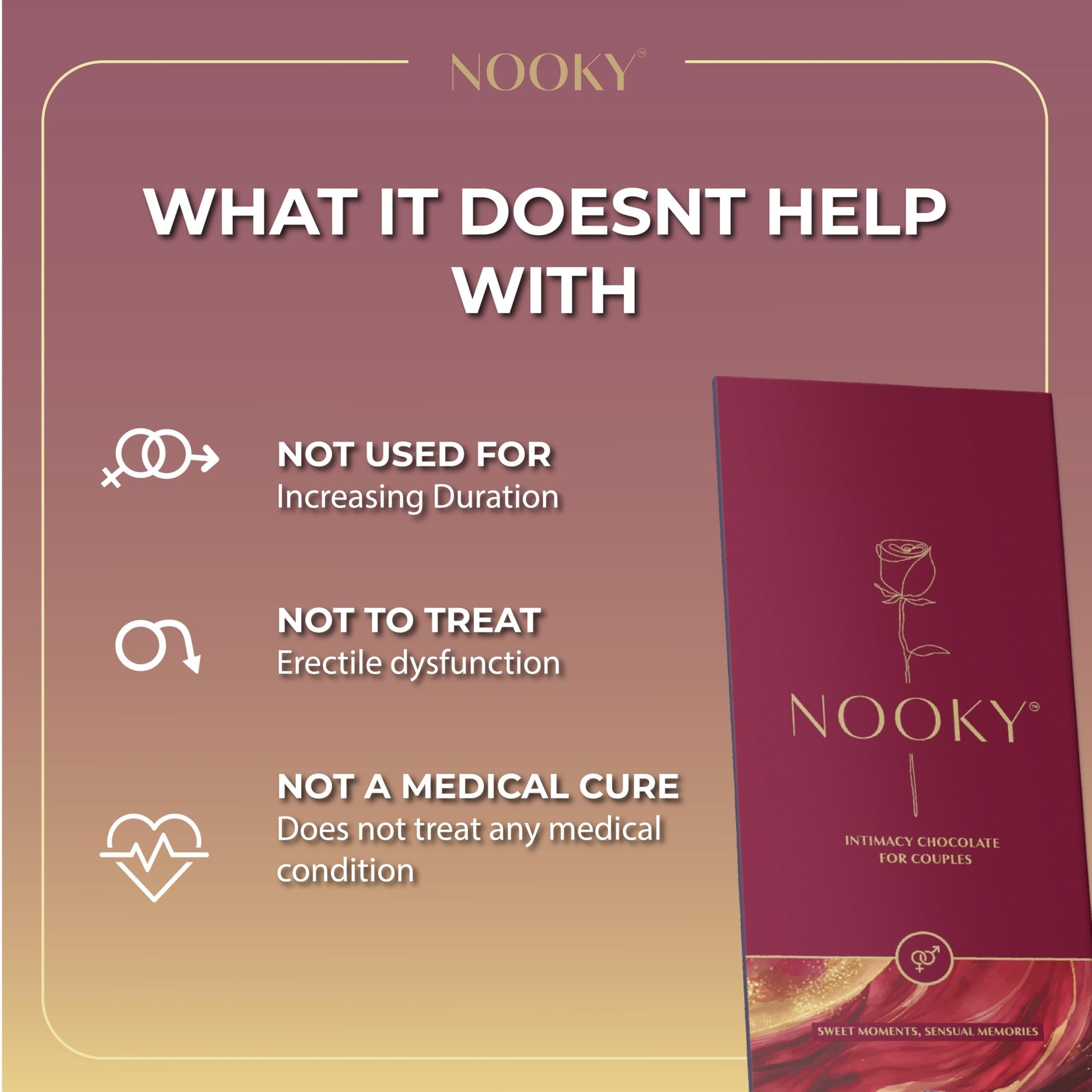 Nooky Dark Chocolate Romance Bundle for Men and Women – A Thoughtfully Curated Set to Enhance Mood and Celebrate Anniversaries, Honeymoons, Valentine’s Day, or Romantic Date Nights 3 in 1
