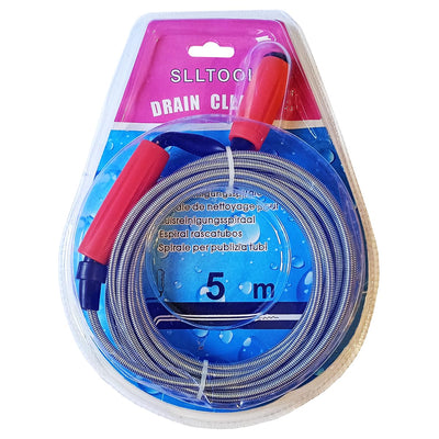 B.K.Jagan and Co Metal Sink & Drain Cleaner Spring Wire Sink Cleaner Snake Unblocker Hair Drain Cleaner 5 Mtr. Length