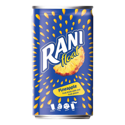 Rani Float - Pineapple - Can - Pack of 6 X 180 Ml, Vegetarian