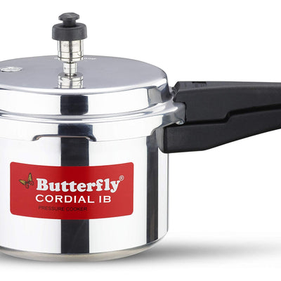 Butterfly Hero Mixer Grinder, 500W, 3 Jars (Grey) & Cordial Induction Base Aluminium Pressure Cooker with Outer Lid, 3 Litres, Silver