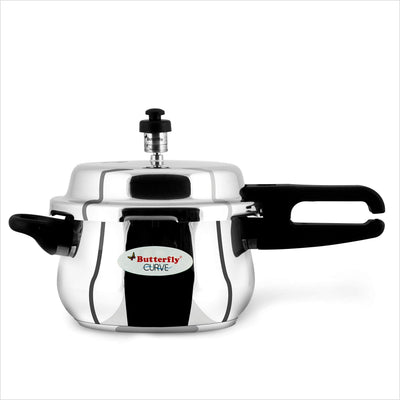 Butterfly Curve Stainless Steel Pressure Cooker, 3 Litre (Indian Plug)