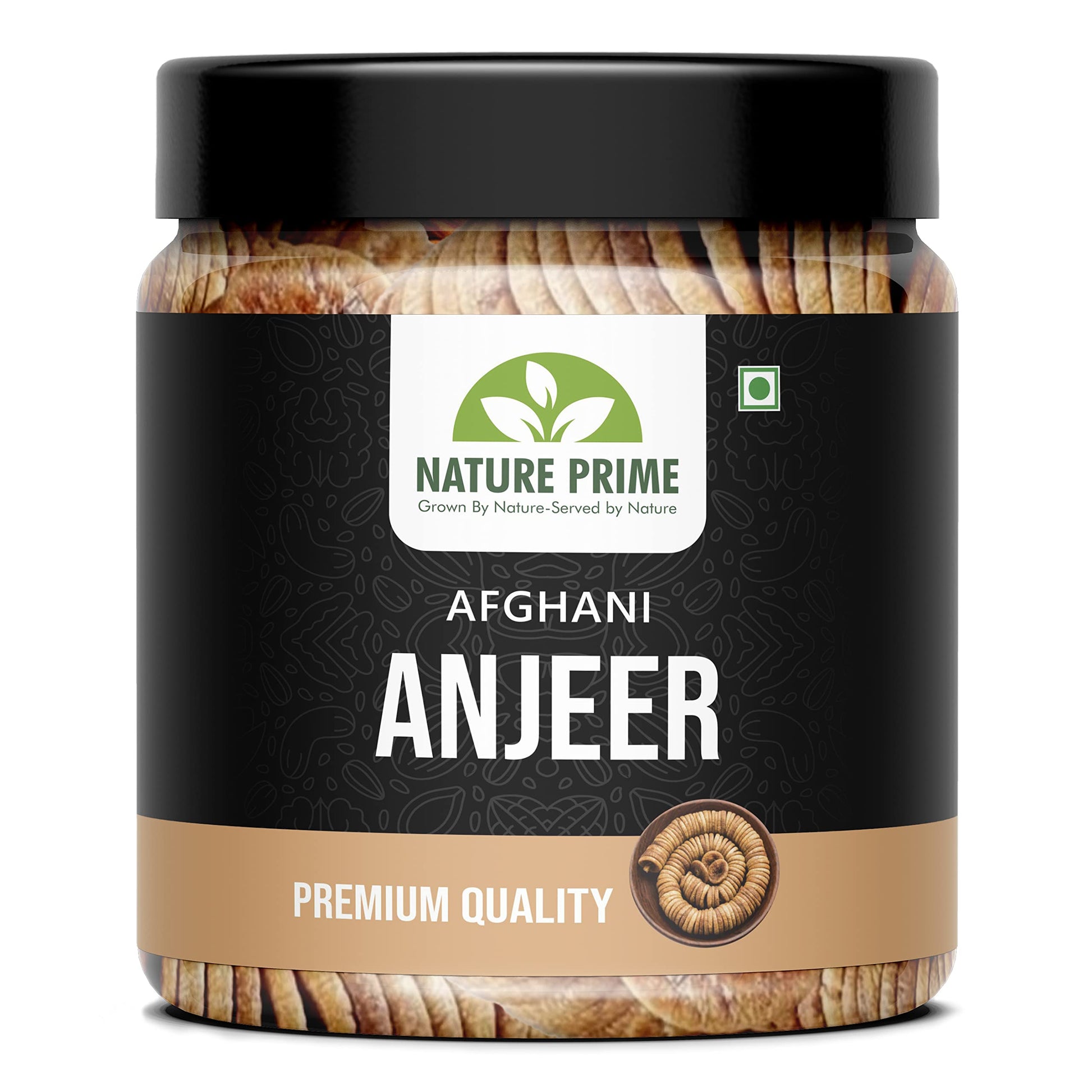 Nature Prime Dried Afghani Anjeer 200g Pack | Dried Figs | Rich Source of Fibre Calcium & Iron | Low in calories and Fat Free | Non-GMO Dried Figs