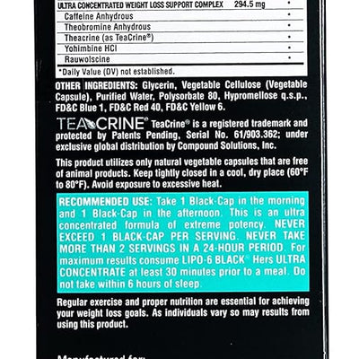 Nutrex Research Lipo-6 Black Hers Ultra Concentrate Pills For Women