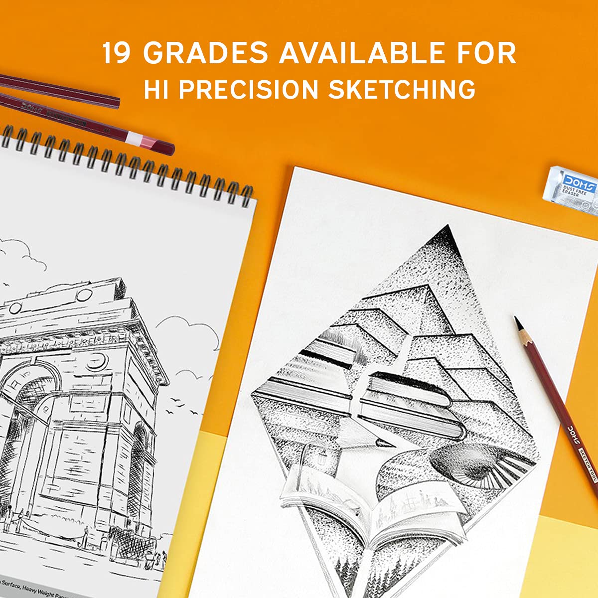 Doms Drawing & Sketching Hb Graphite Pencils
