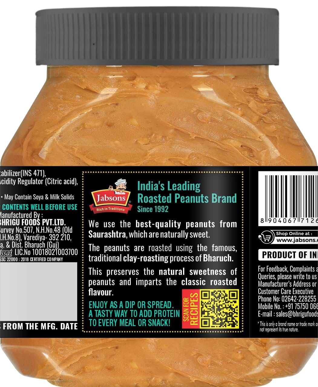 Jabsons Peanut Butter/Spread (Hing Jeera)