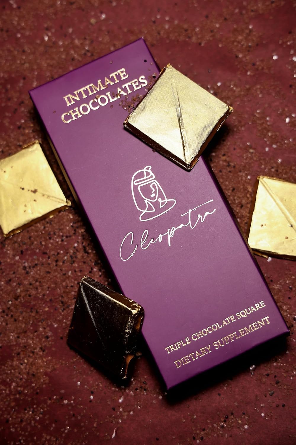 Cleopatra Intimate Chocolate Bars For Uplifting Mood, Vitality, More Desire & Enjoyment Best Gift Set Ideal For Men & Women, 60g With 1 Handcuffs (Hathkadi), 1 Blindfold & 2 Dice