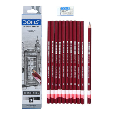 Doms Drawing & Sketching 5B Graphite Pencils