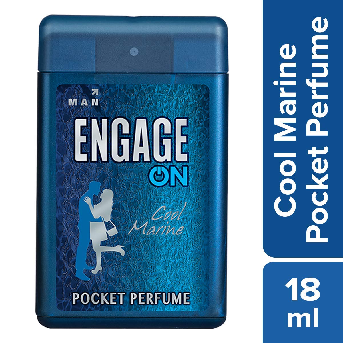 Engage ON Cool Marine Pocket Perfume For Men, Citrus & Fresh Fragrance Scent, Skin Friendly Perfume for Men Long Lasting Smell, 18 / 17 ml