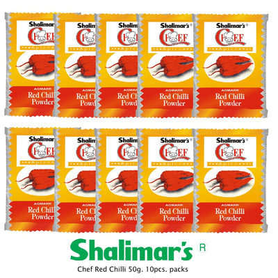Shalimar's Chef Red Chili Powder 50 g (Pack of 10)