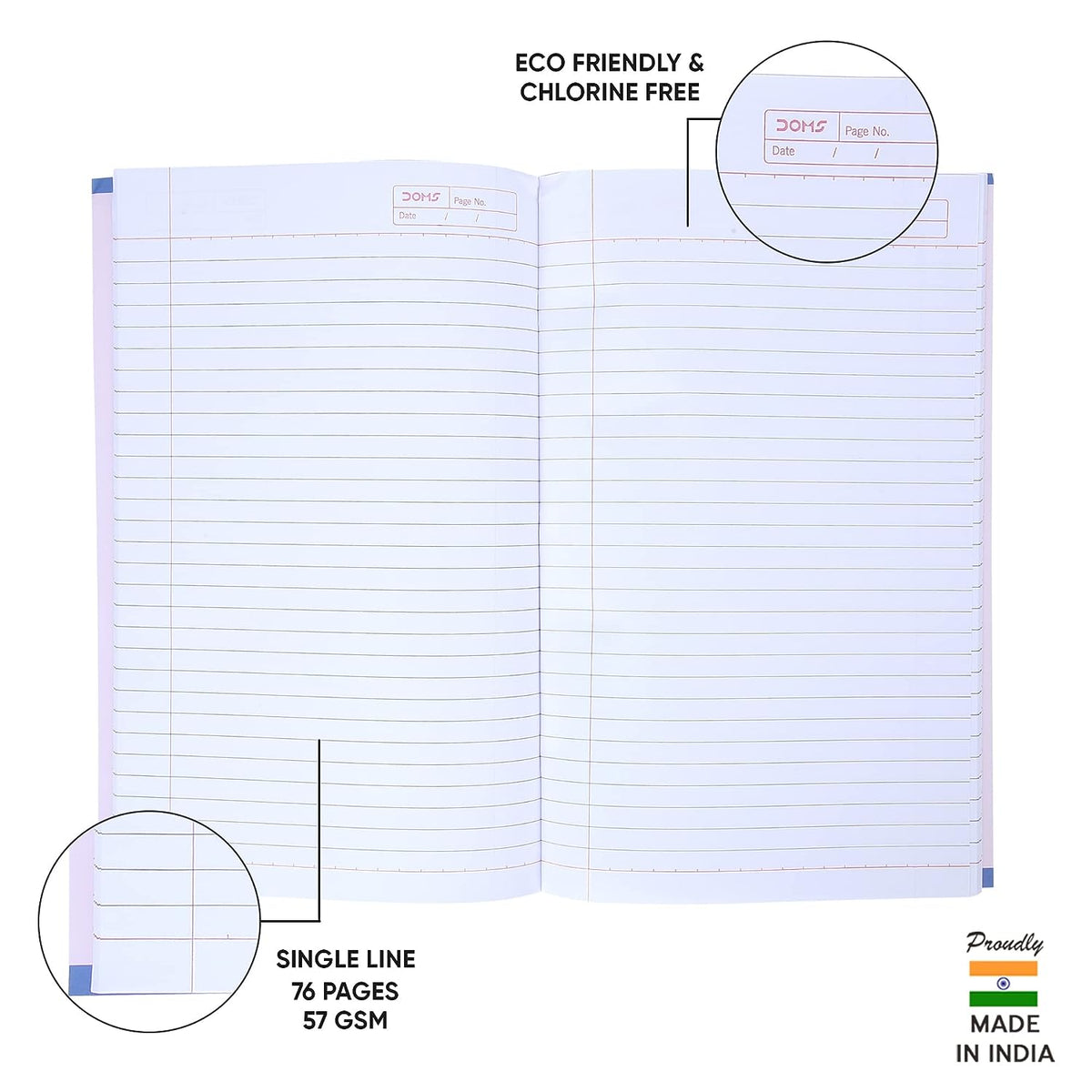 Doms My Beautiful Cities Series Notebook - Single Line