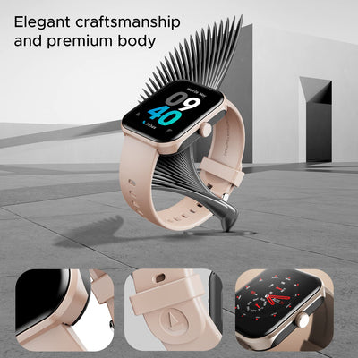 boAt Ultima Call Max Smart Watch with 2" Big HD Display, Advanced BT Calling, 100+ Sports Modes, 10 Days Battery Life, Multiple Watch Faces, IP68, HR & SpO2, Sedentary Alerts(Cherry Blossom)