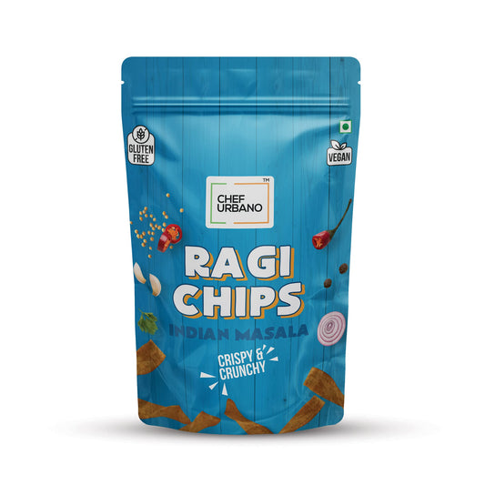 15x Chef Urbano Ragi Chips Indian Masala 85g each - Pack of 15