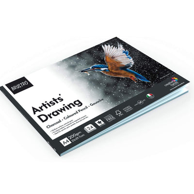 BRUSTRO Artist Drawing Glued Pad, 200 GSM, A4-24 Sheets