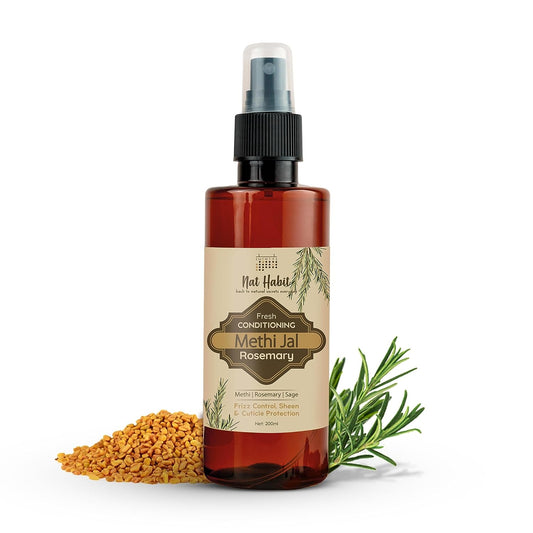 4x Nat Habit Rosemary Conditioning Methi Jal - 200ml - Pack of 4