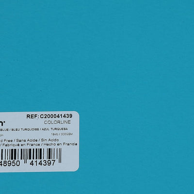 Canson Colorline 300 GSM Grainy 50 x 65 cm Coloured Drawing Paper Sheets(Turquoise Blue, 10 Sheets)