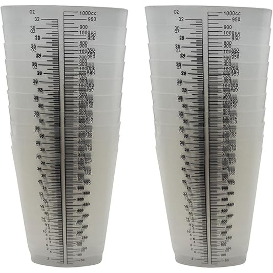 Triangle Graduate Cylinder 32 oz (Clear) with Etched Graduations