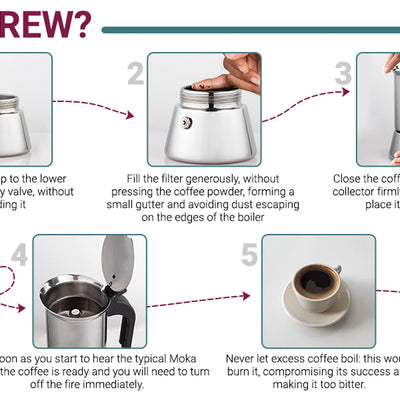 Budan Induction Moka Pot 6 Cup Stainless Steel Espresso Maker, stovetop coffee maker