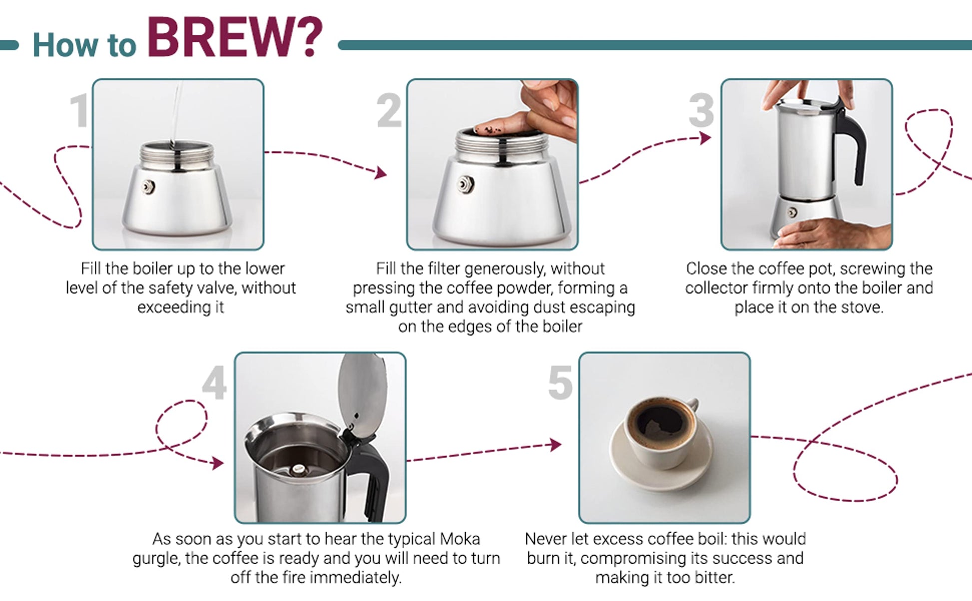 Budan Induction Moka Pot 6 Cup Stainless Steel Espresso Maker, stovetop coffee maker