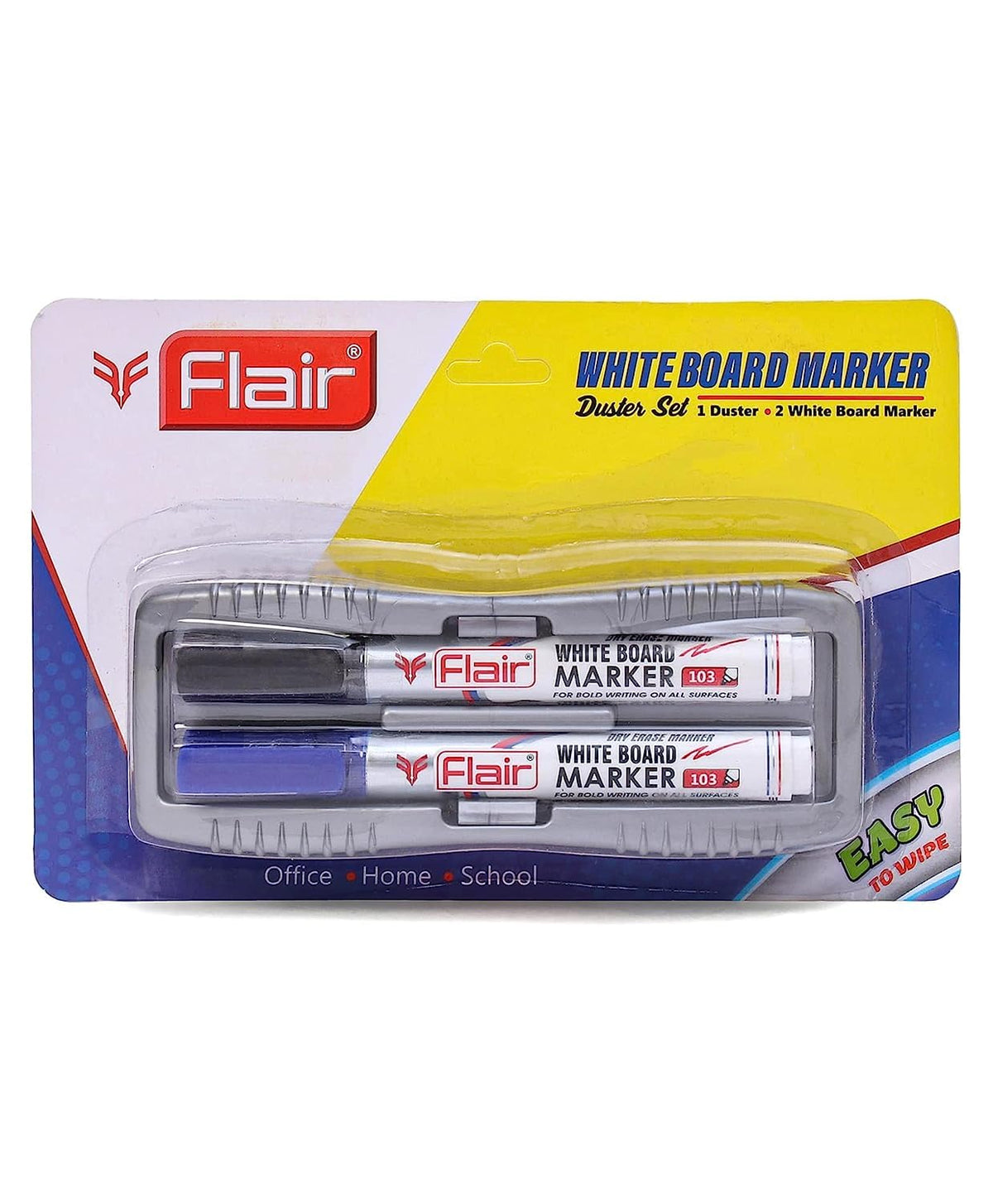 Flair Creative Series 103 White Board Duster Marker Set