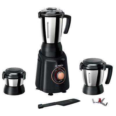 Bosch TrueMixx Bold Mixer Grinder MGM4334BIN 600 Watt, 3 Jars (Black)