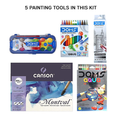 DOMS Art Inspiration Series Aqua Fiesta, Art Kit