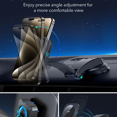 ESR Dashboard MagSafe Car Mount Charger, Compatible with MagSafe Car Charger, Magnetic Car Phone Holder for iPhone 16/15/14/13/12 Series & Galaxy S25, Fast Charging, Black
