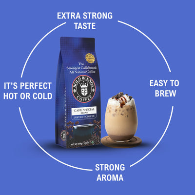 Bold Blends Cafe Special Blend 400g Instant Coffee Powder | Strongest Caffeinated | (200g*2) Bag | Medium Roast | Premium Blend of Arabica & Robusta to Energize Yourself