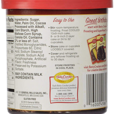 Betty Crocker Rich & Cream Frosting Dark Chocolate, 453 g