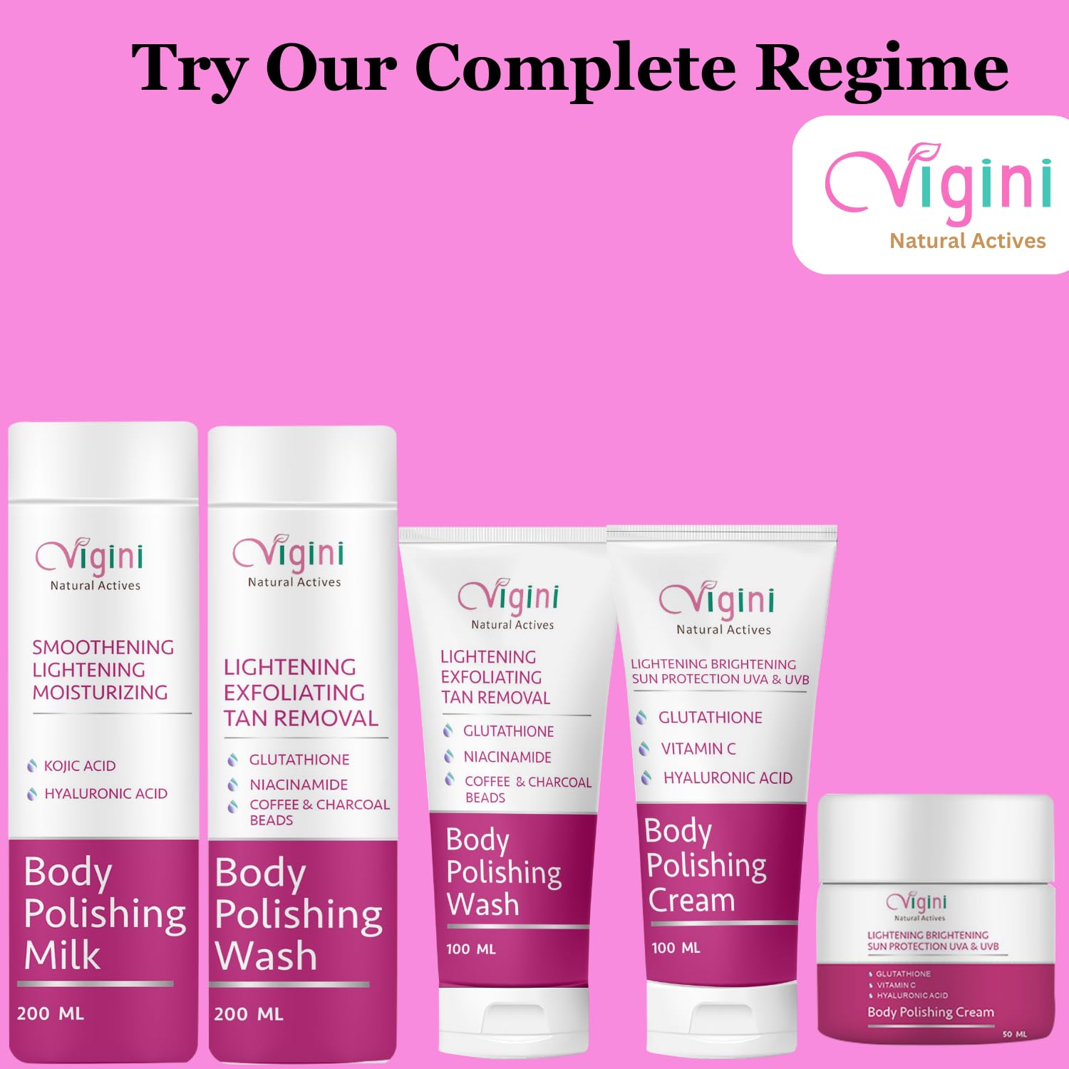 Vigini Skin Whitening Lightening Brightening Scrub Moisturizer Full Body Radiance Cream, Tan Pigmentation Removal, Glutathione Hyaluronic Acid Vitamin C Scrub Cream, Underarms Women Men - 100ml