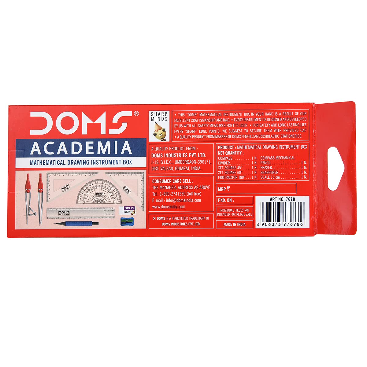 DOMS Academia Mathematical Drawing Instrument Geometry Box