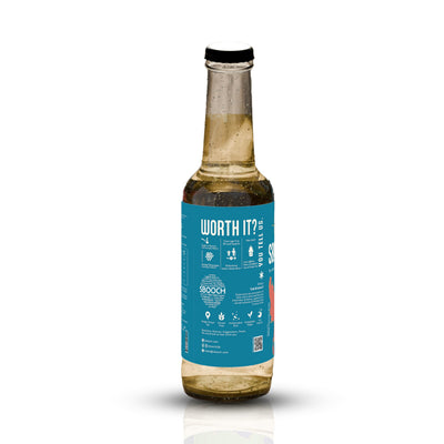 SBOOCH - Indian Sparkling Kombucha Tea | Tulsi & Lemon Flavor |275ml Pack of 6| Gut-Friendly Beverage | Antioxidant-Rich Zero Preservatives | Alcohol-Free Fermented Tea | Vegan & Gluten-Free