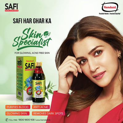 2x Hamdard Safi Blood Purifier Syrup for Healthy & Glowing Skin -  500ml each (Pack of 2)