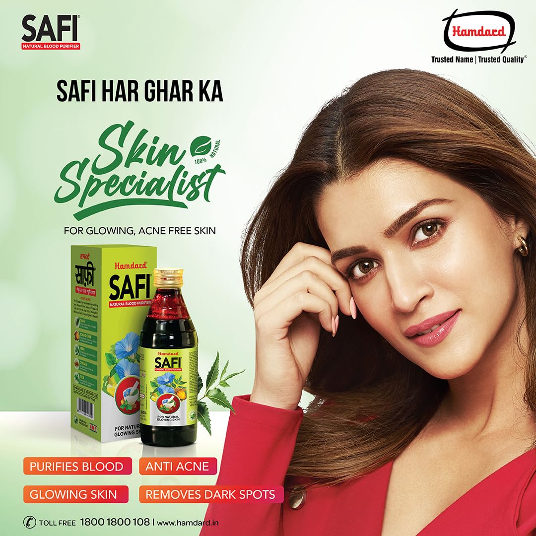 2x Hamdard Safi Blood Purifier Syrup for Healthy & Glowing Skin -  500ml each (Pack of 2)