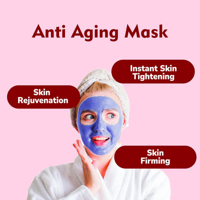 Dermistry Anti Aging Instant Skin Firming Lifting Tightening Retinol Blueberry Vit E Face Pack Mask For Ageing Fine Lines Wrinkles - 50ml