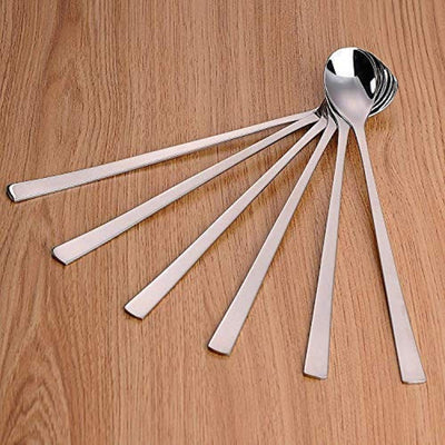 Appeasy Set of 4 Pcs Long Handle Spoons, Food Grade Stainless Steel, Long Handle Spoon for Ice Cream, iced Coffee, iced Tea, Milkshake, Tea and Other Desserts - Size - 20 cm
