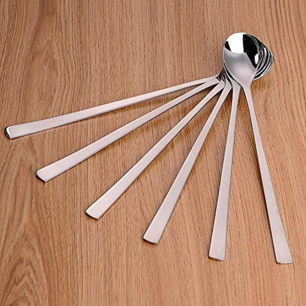 Appeasy Set of 4 Pcs Long Handle Spoons, Food Grade Stainless Steel, Long Handle Spoon for Ice Cream, iced Coffee, iced Tea, Milkshake, Tea and Other Desserts - Size - 20 cm