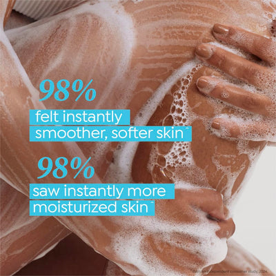 Dove Exfoliate Away Serum Body Wash | 4% Refining Serum + AHA | Micro-polishers for silkier skin | Paraben & SLS free | 300 ml