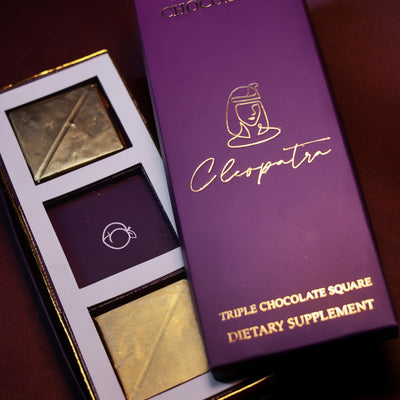 Cleopatra Luxury Milk Chocolate Bars For Uplifting Mood, Vitality, Enjoyment Best Gift Set Ideal For Men & Women, Vegetarian And Gluten-Free 60g With 1 Handcuffs (Hathkadi) & 2 Dice, 60 gram
