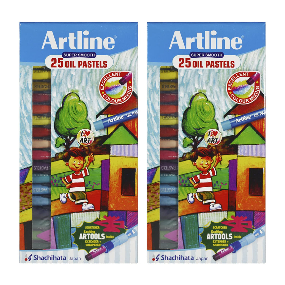 Artline Non-Toxic 15 Shades Oil Pastel