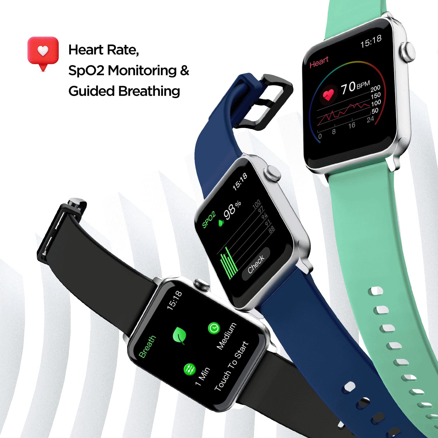 boAt Wave Call Smart Watch, Smart Talk with Advanced Dedicated Bluetooth Calling Chip, 1.69 HD Display with 550 NITS & 70% Color Gamut, 150+ Watch Faces, Multi-Sport Modes,HR,SpO2(Caribbean Green)