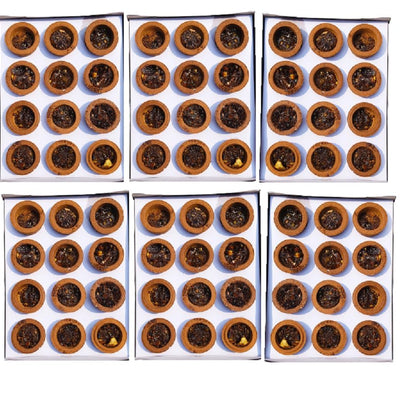 Aviraj Loban Cups Dhoop for Pooja (72 Cups) | Havan Cups for Pooja | Natural Guggal/Sambrani Cup Dhoop Original | Charcoal Free | Pack of 6 Trays
