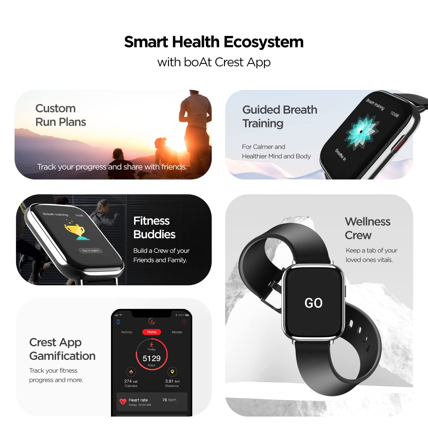 boAt Matrix Smart Watch with 1.65” AMOLED Display, Always On Mode, Slim Premium Design, Heart Rate & SpO2 Monitoring, Health Ecosystem & Multiple Sports Modes, 3ATM & 7 Days Battery Life(Pitch Black)