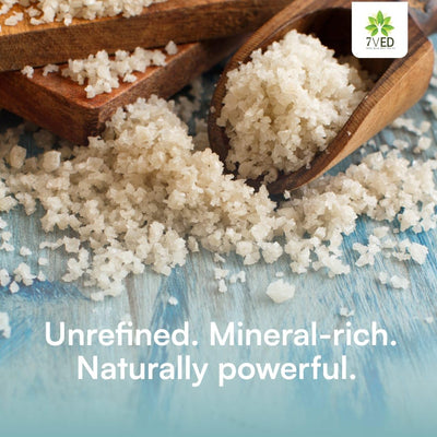 7VED Celtic Sea Salt Premium – 100% Natural & Mineral-Rich | Unrefined, Hand-Harvested Sea Salt for Cooking, Baking & Seasoning | Non-GMO, Gluten-Free, Kosher Certified - 1 Kg (Pack of 2)