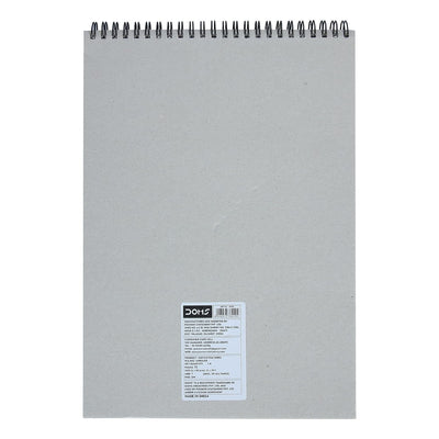Doms Wiro Binding Notebook | Sketch Pad | Plain | 150GSM | 72 Pages | 21.0 x 29.7 cm | Pack of 1
