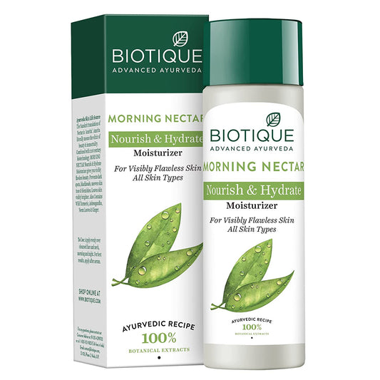Biotique Morning Nectar Flawless Skin Moisturizer For All Skin Types, 190Ml
