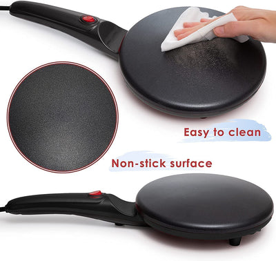 COLBEX® Electric Griddle Crepe Maker Hot Plate Cooktop Non-stick Coating Automatic Temperature Control, Dosa Maker, Dhosa, Fully automatic pancake pan (110V-220V)
